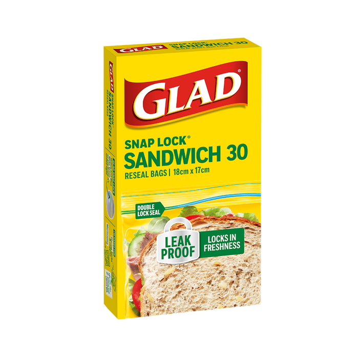 Glad® Snap Lock® Reseal Bags – Sandwich 30pk