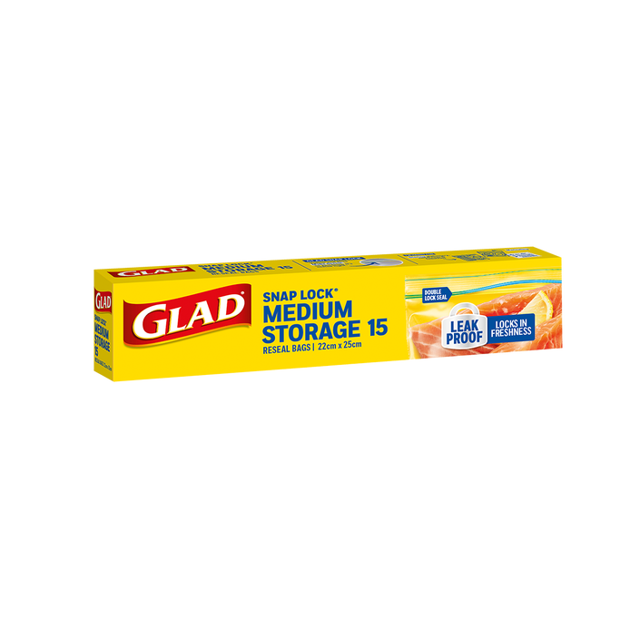 Glad® Snap Lock® Reseal Bags – Storage Medium 15pk