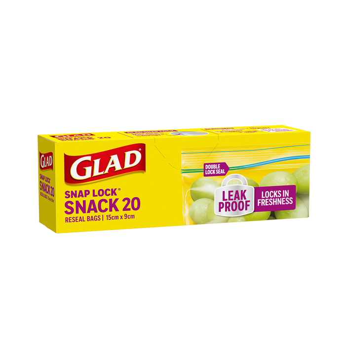 Glad® Snap Lock® Reseal Bags – Snack 20pk