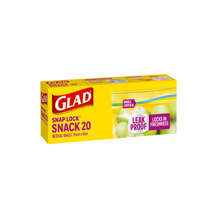 Glad® Snap Lock® Reseal Bags – Snack 20pk