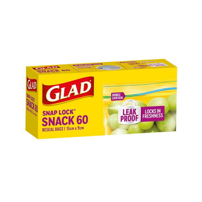 Glad® Snap Lock® Reseal Bags – Snack 60pk