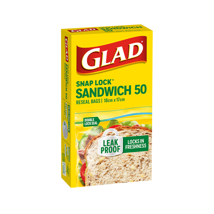 Glad® Snap Lock® Reseal Bags – Sandwich 50pk