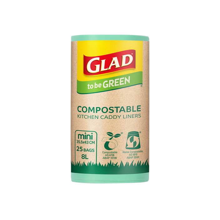 Glad to be Green® Compostable Kitchen Caddy Liners Mini 25pk