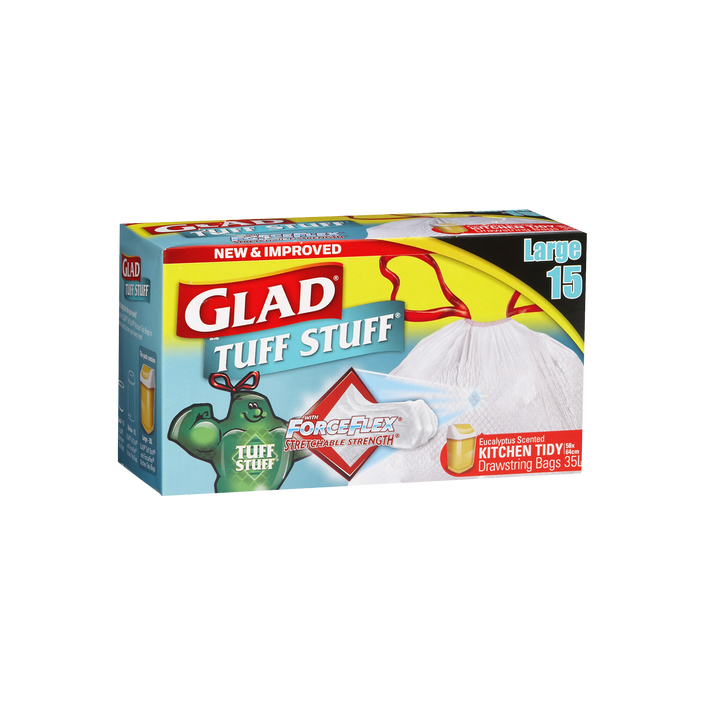 Glad® Tuff Stuff® Kitchen Tidy Bags Large 15pk