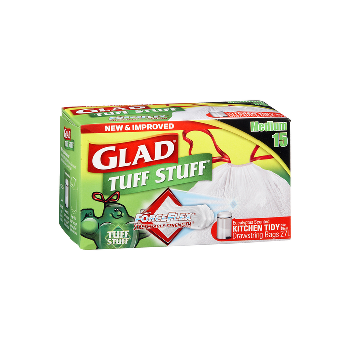 Glad® Tuff Stuff® Kitchen Tidy Bags Medium 15pk