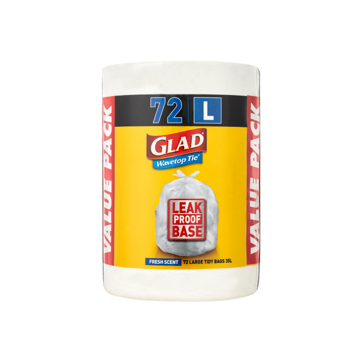 Glad® Wavetop Tie® Bags Large 72pk