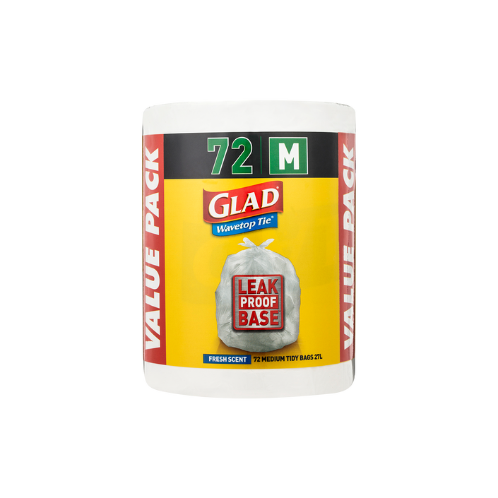 Glad® Wavetop Tie® Bags Medium 72pk