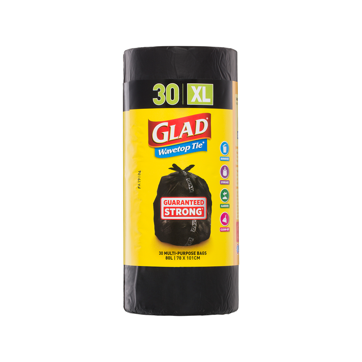 Glad® Wavetop Tie® Garbage Bags Extra Large 30pk