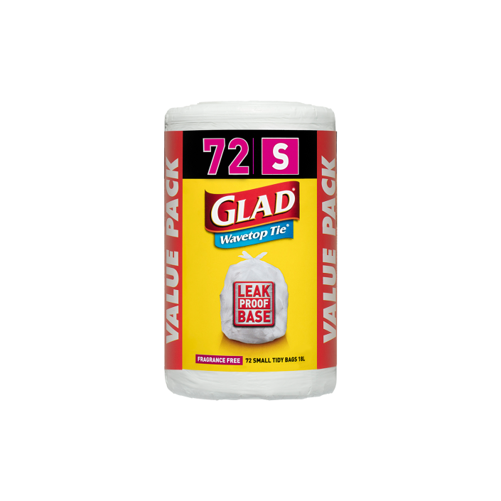 Glad® Wavetop Tie® Bags Small 72pk