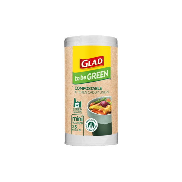 Glad to be Green® Compostable Kitchen Caddy Liners Mini 25pk Glad