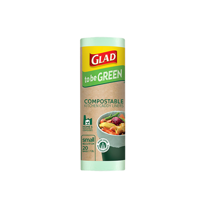 Glad to be Green® Compostable Kitchen Caddy Liners Small 20pk