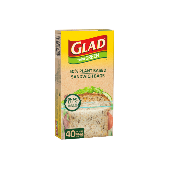 Glad to be Green® Plant Based Reseal Bag – Sandwich 40pk