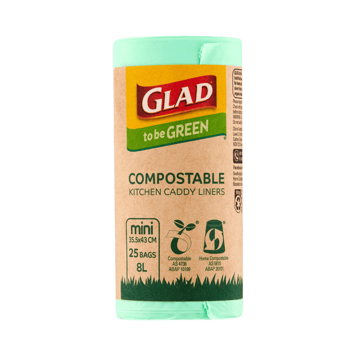 Glad to be Green® Compostable Kitchen Caddy Liners Mini 25pk