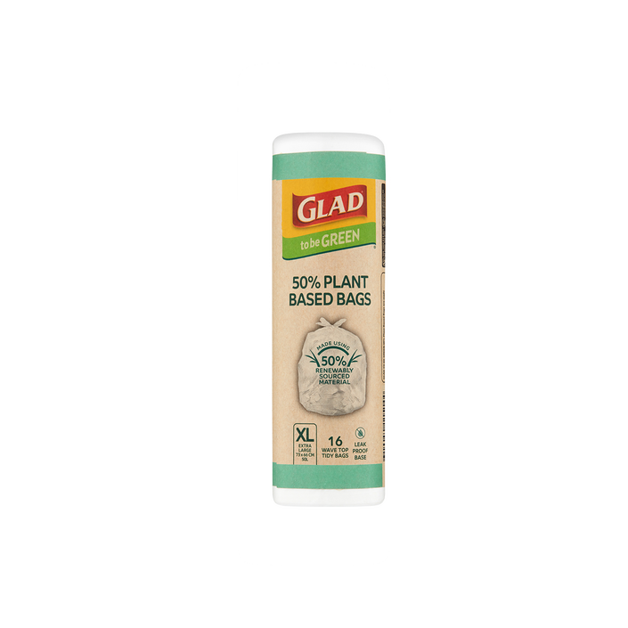 Glad to be Green® Plant Based Kitchen Tidy Bags XL 50L 16pk
