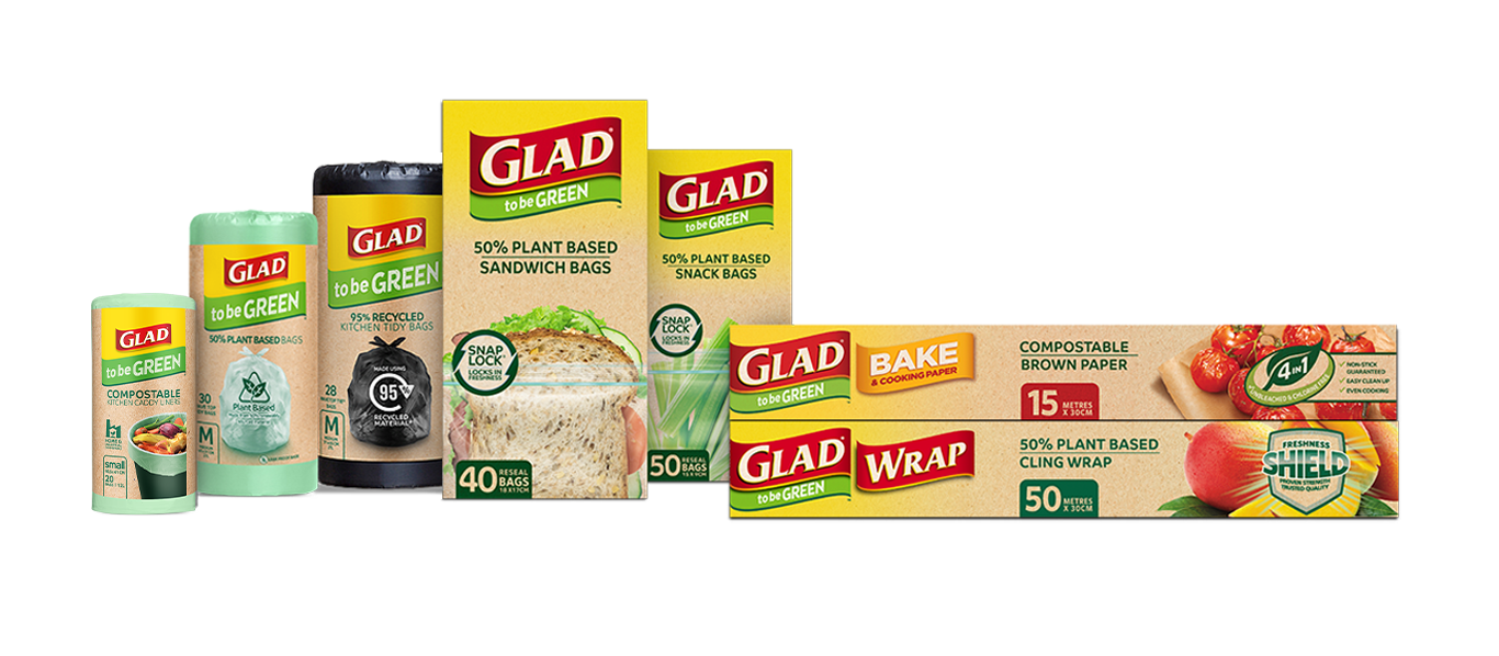 Glad to be Green® Recycled Kitchen Tidy Bags Large 22pk, Glad Australia