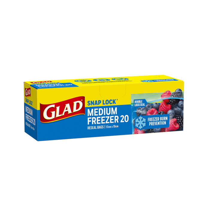 Glad® Snap Lock® Freezer Reseal Bags – Medium