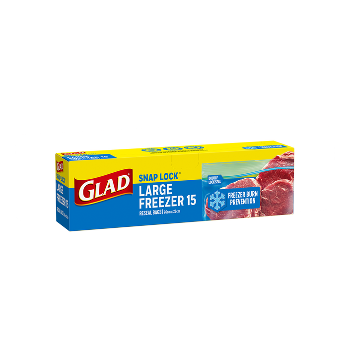 Glad® Snap Lock® Freezer Reseal Bags – Large 15pk