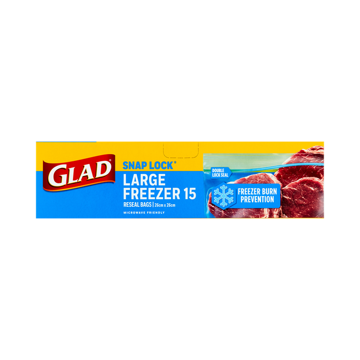Glad® Snap Lock® Freezer Reseal Bags – Large 15pk