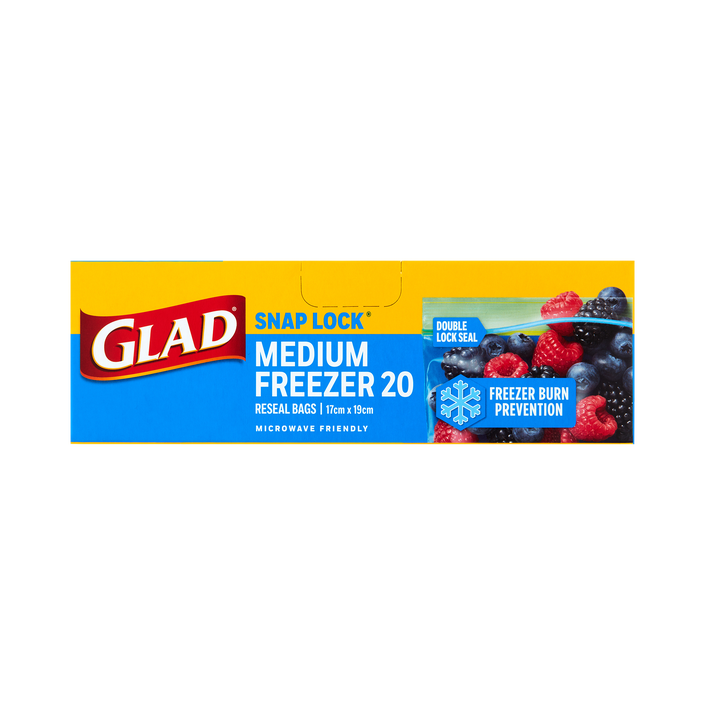 Glad® Snap Lock® Freezer Reseal Bags – Medium